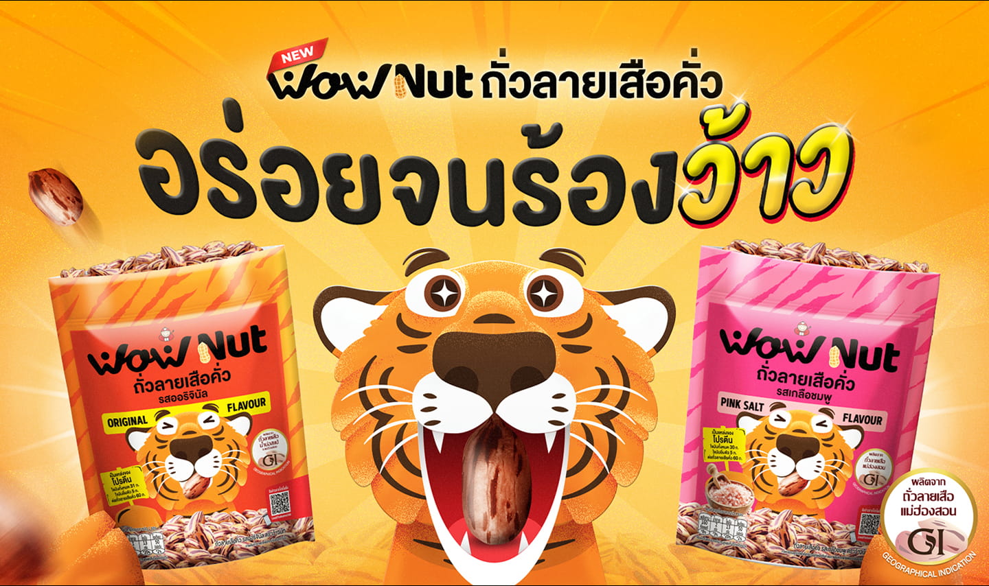 Taokaenoi Wow nut ถั่วลายเสือคั่ว
